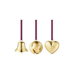 2025 Julornament set 3 st, guld, Georg Jensen