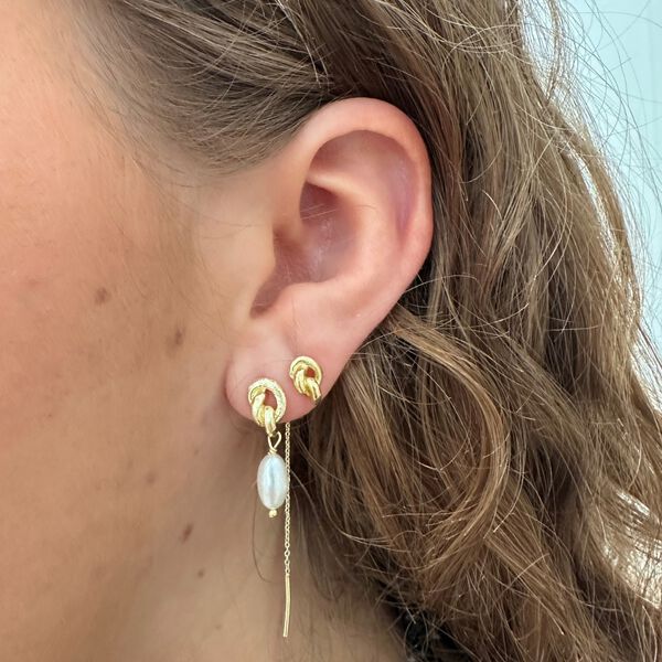 Anais pearl &ouml;rh&auml;ngen, silverpl&auml;terad, Pure by Nat