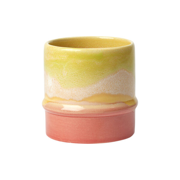 Poppery mugg, yellow/apple green/pink, K&auml;hler