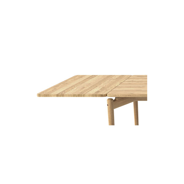 PURE Dining Table L190 incl. 1 Extension Leaf, white oiled oak, Bruunmunch Furniture