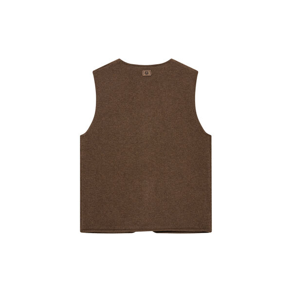 MMGCess Soft Zip Vest Knit, toasted coconut, MOS MOSH Gallery