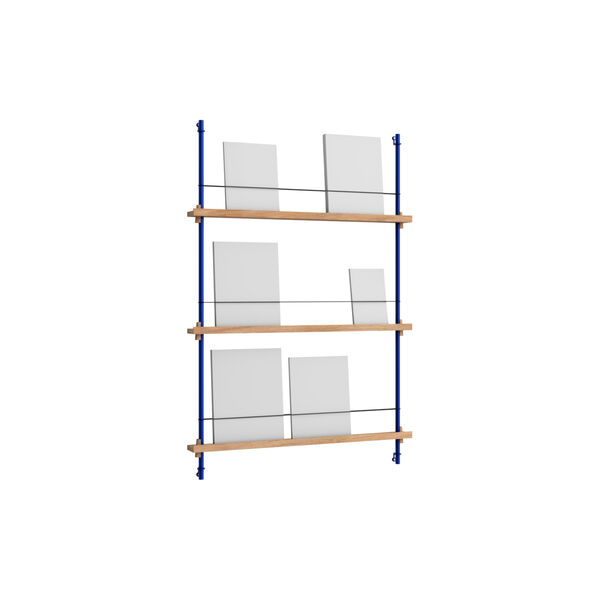 Magazine Shelving Medium, oak/deep blue, MOEBE