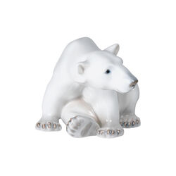 Polar Bear sittande, Royal Copenhagen
