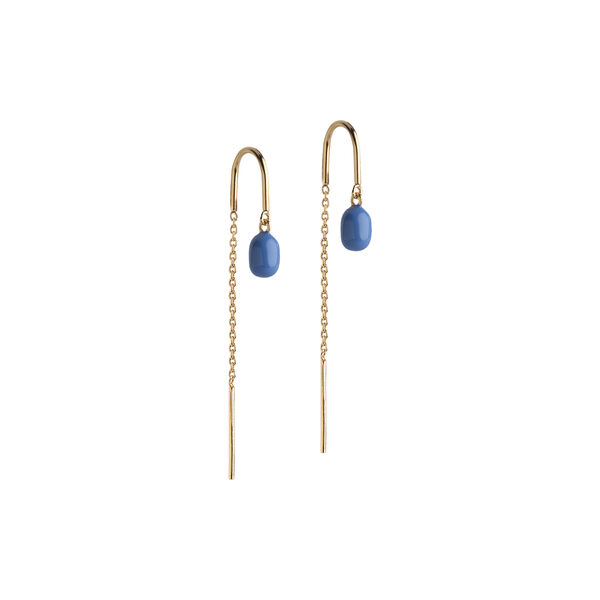 Eleanor Earring, gold/cornflower, ENAMEL Copenhagen