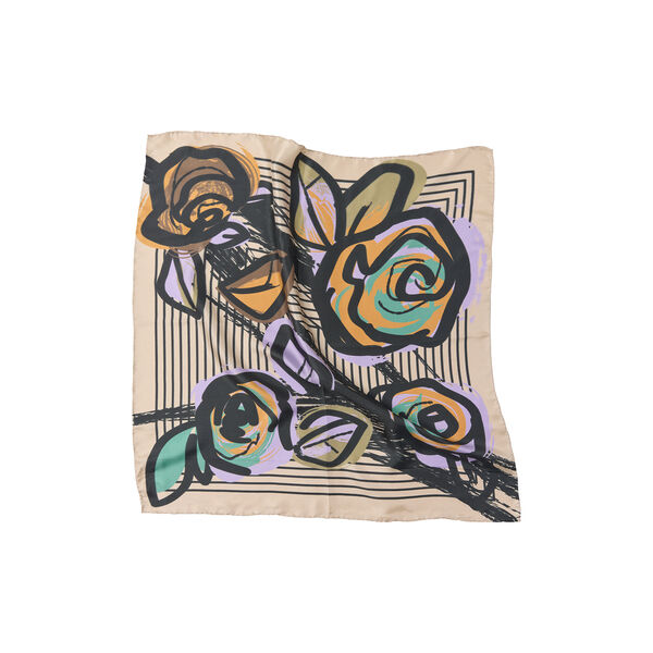 FLOWER POP Scarf, sand/black, Bella Ballou