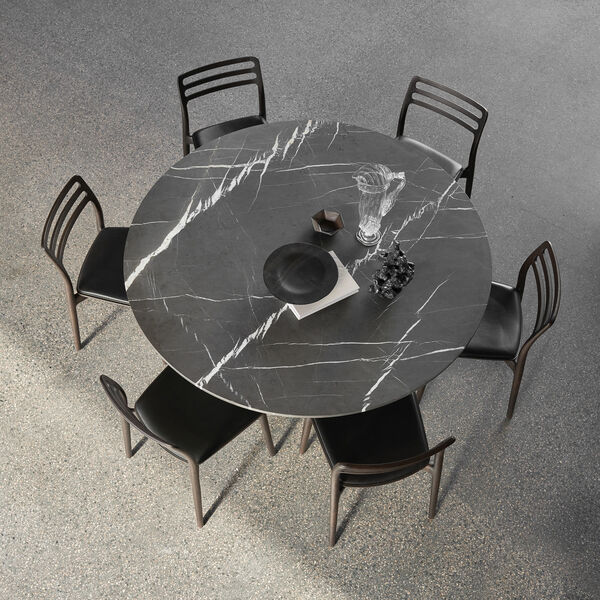 VIPP495 Cabin Round Table, pietra grey/dark oak, Vipp