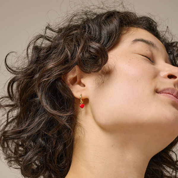 Amore Hoops, red Amore Hoops, red, ENAMEL Copenhagen