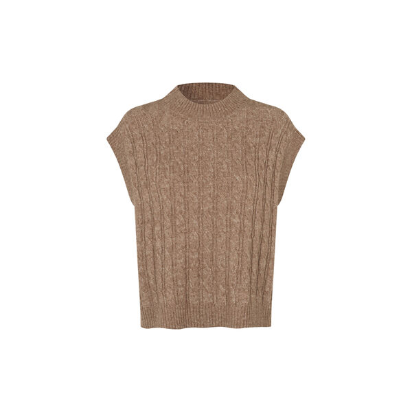 FinnLL Knit Vest SL, camel, Lollys Laundry