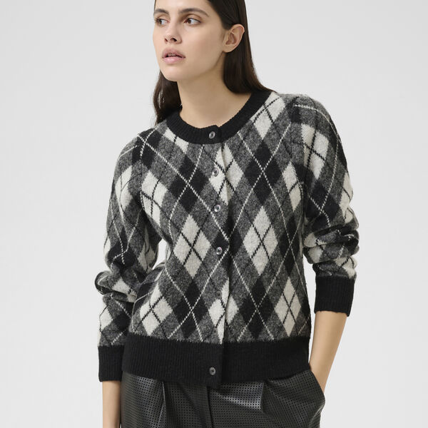 KBConstantine Cardigan, black harlequin, Karen by Simonsen