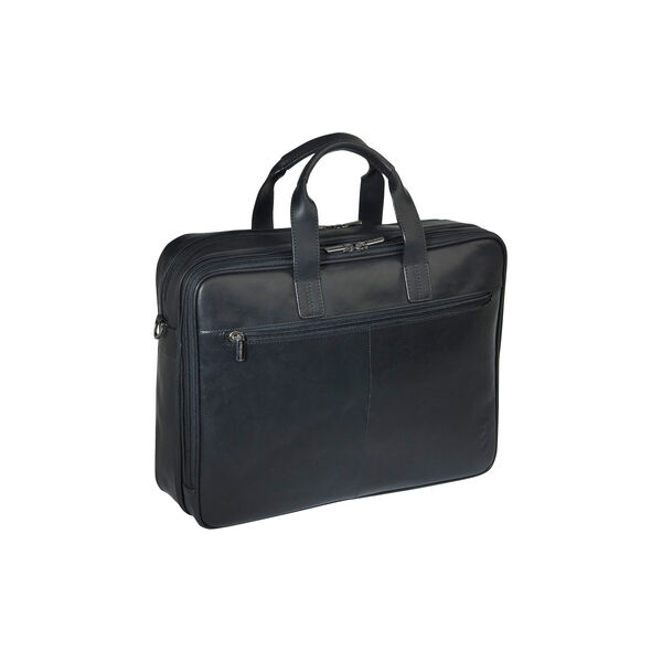 2 Compartment Laptop Briefcase, black, Tony Perotti