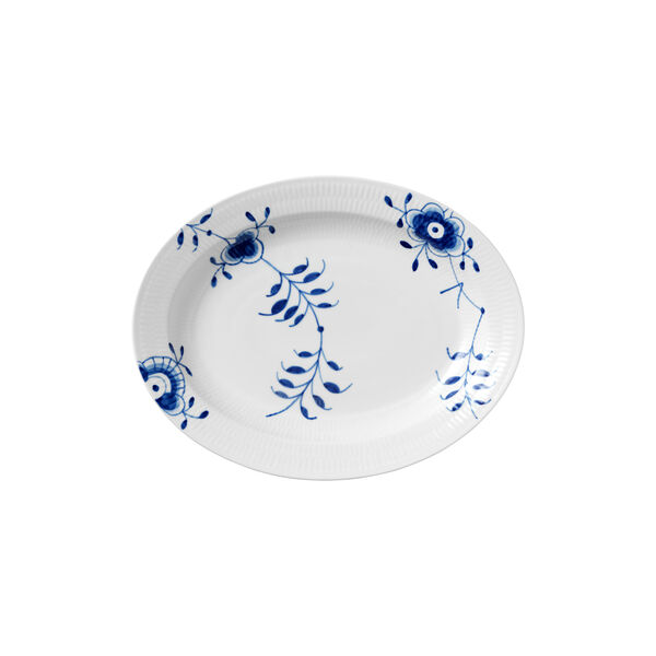 Blue Fluted Mega Oval Dish 36.5 cm, Royal Copenhagen