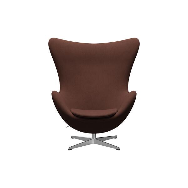 &Auml;gget&trade; 3316 Loungestol, Christianshavn 1134 dark orange/satin brushed aluminium, Fritz Hansen