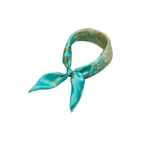 Turquoise Flower Feeling sidenscarf, Flora Danica Denmark