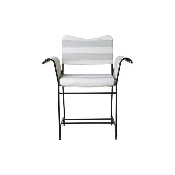 Tropique Dining Chair without Fringes, Leslie Stripe Limonta 20/classic black, GUBI