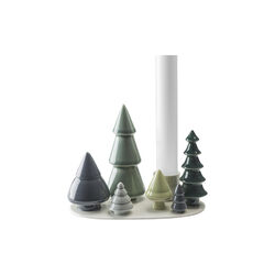 Winter stories forest ljusstake, green/vit, Dottir Nordic Design
