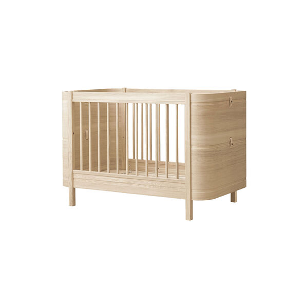 Wood Mini+ Cot Bed excl. Junior Kit 68x122 cm, oak, Oliver Furniture