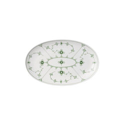 Green Fluted Plain Oval Assiette Green Fluted Plain Oval Assiette, Royal Copenhagen