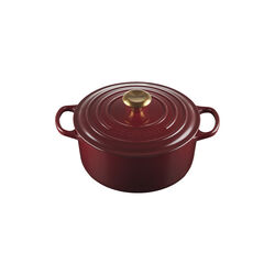 Signature gjutj&auml;rn rund gryta &Oslash; 24 cm, garnet, Le Creuset