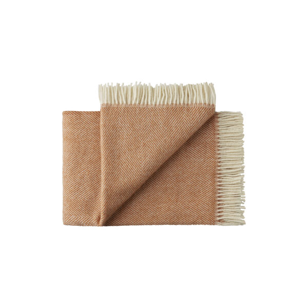 R&oslash;m&oslash; Throw, 0106 apricot orange, Silkeborg Uldspinderi
