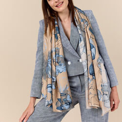 ARTISAN Scarf, sand/blue, Bella Ballou