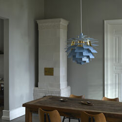 PH Artichoke, dusty blue/brass metallised, Louis Poulsen