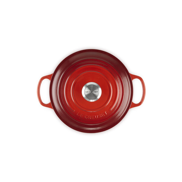 Signature gjutj&auml;rn rund gryta &Oslash; 24 cm, cerise, Le Creuset