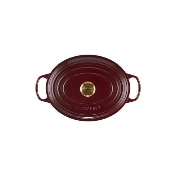 Signature gjutj&auml;rn oval gryta &Oslash; 31 cm, garnet, Le Creuset