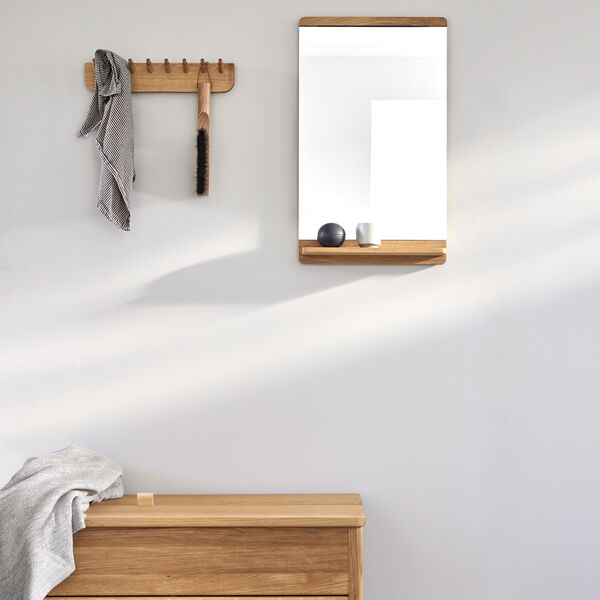 Rim Wall Mirror 68, oiled oak, Form & Refine