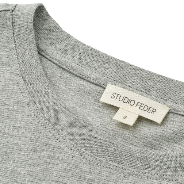 Freya långärmad T-Shirt, grey melange, Studio Feder