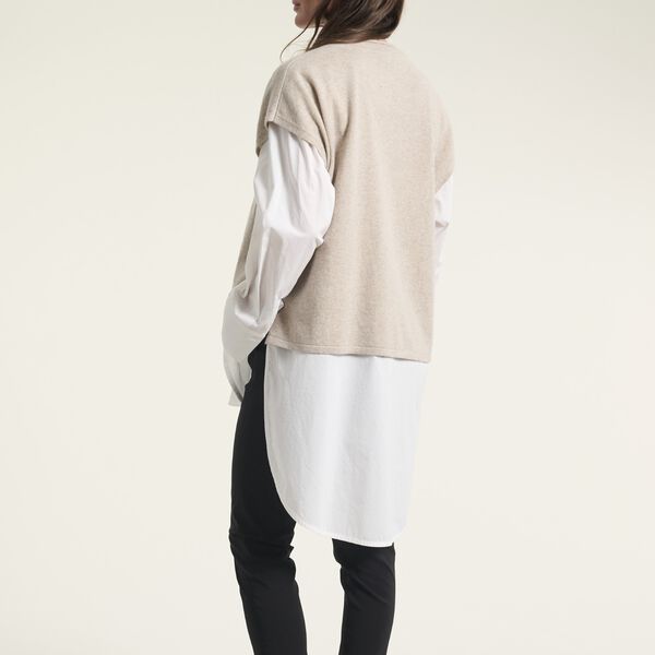 Kumo cashmere &auml;rml&ouml;s blus, ivory melange, BITTE KAI RAND