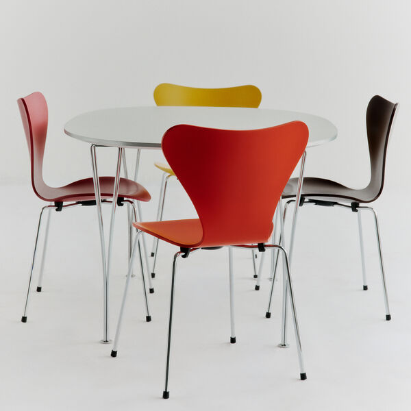 Series 7&trade; 3107 Verner Panton 100 Stol, orange, Fritz Hansen