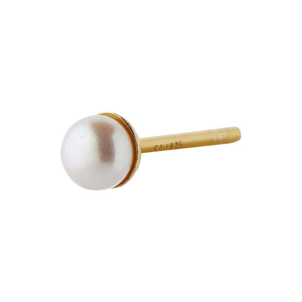 Tres Petit Pearl Earring Single, gold, Stine A Jewelry