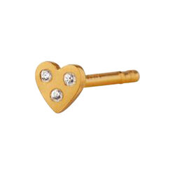 I Love Your Heart Earring Single, gold, Stine A Jewelry