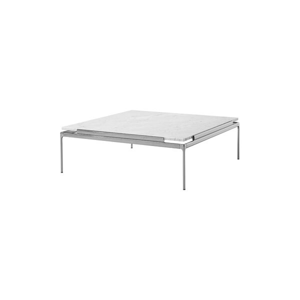 Sett LN13 Coffee Table, bianco carrara marble/dark chrome Sett LN13 Coffee Table, bianco carrara marble/dark chrome, &Tradition