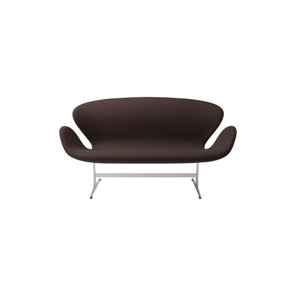 Svanen soffa&trade; 3321 2-sits soffa, m&ouml;rkgr&aring;, Fritz Hansen