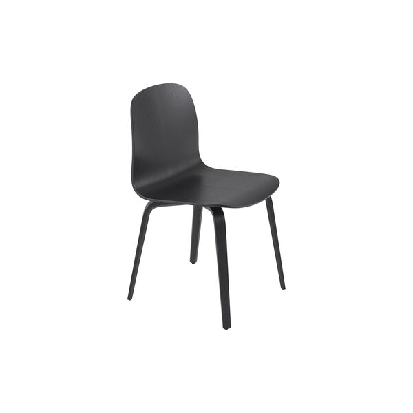 Visu Chair with Wood Base, black/black Visu Chair with Wood Base, black/black, Muuto