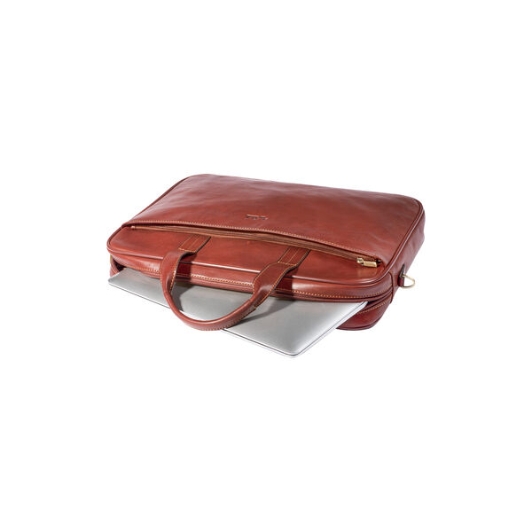 1 Compartment Laptop Bag, dark brown 1 Compartment Laptop Bag, dark brown, Tony Perotti