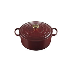 Signature gjutj&auml;rn rund gryta &Oslash; 28 cm, garnet, Le Creuset