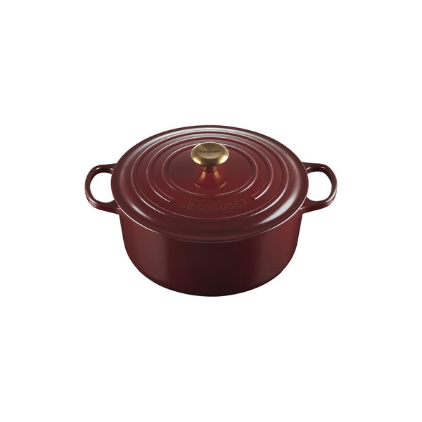 Signature gjutj&auml;rn rund gryta &Oslash; 28 cm, garnet, Le Creuset