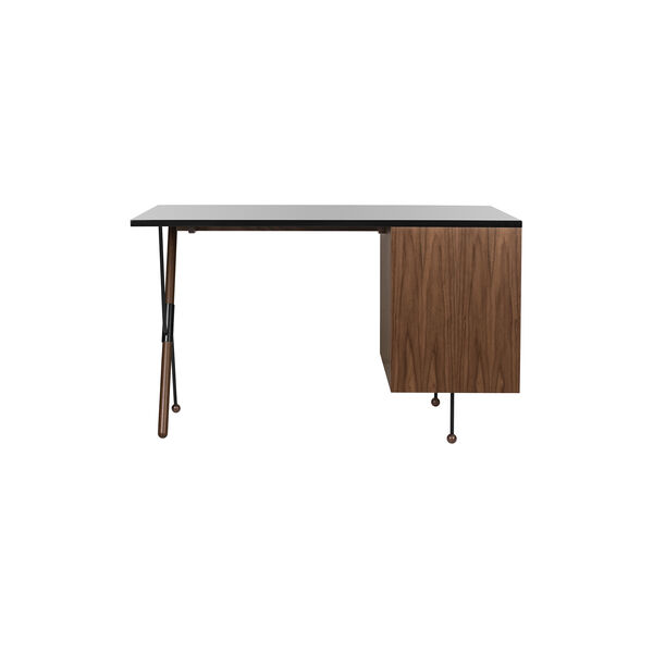62 Desk, walnut/black 62 Desk, walnut/black, GUBI