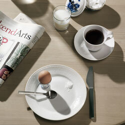 White Fluted tallrik, 22 cm, Royal Copenhagen