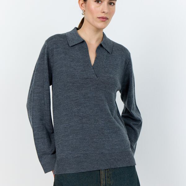 LR-ISMAILA 9 Pullover, dark grey melange, Levet&eacute; Room