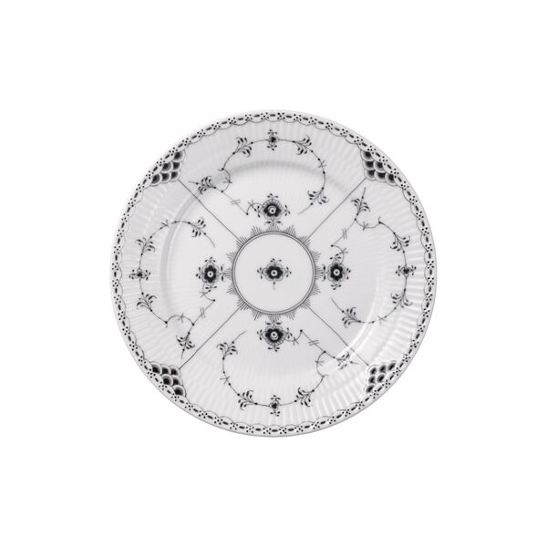 Black Fluted Half Lace Tallrik &Oslash; 19 cm, Royal Copenhagen