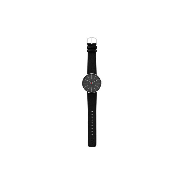Bankers armbandsur, grey/steel/black, Arne Jacobsen Watches