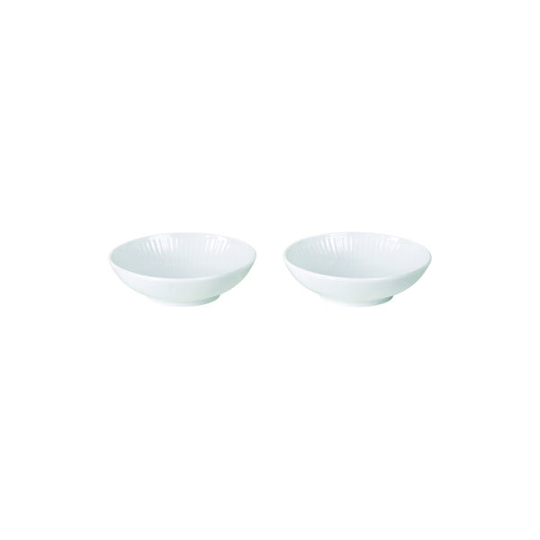 White Fluted sk&aring;l 9 cl 2-pack, Royal Copenhagen