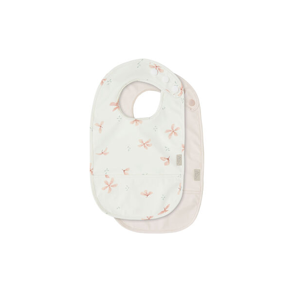 Haklapp med ficka 2-pack, windflower creme/blossom pink, Cam Cam Copenhagen