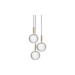 Miira 3 Large Pendant, brass/optic clear, Nuura