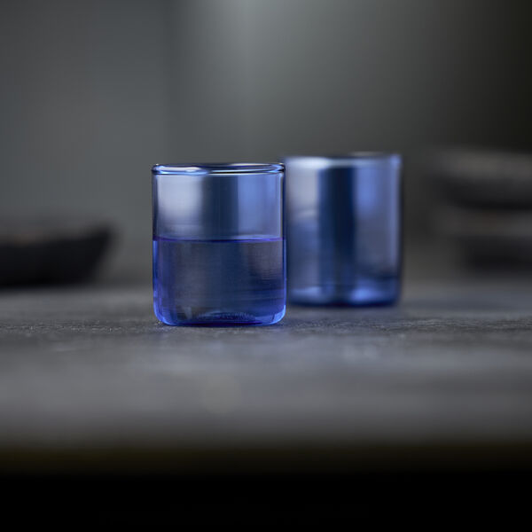 Torino shotglas 2 st., blå Torino shotglas 2 st., blå, Lyngby Glas