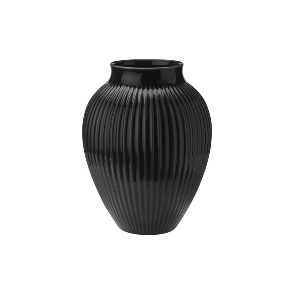 Knabstrup vas ripple, black, Knabstrup Keramik