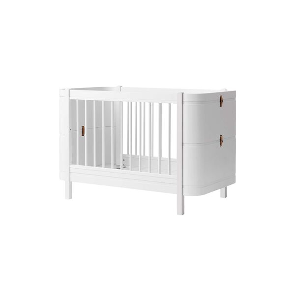 Wood Mini+ Cot Bed incl. Junior Kit 68x122/162 cm, white, Oliver Furniture